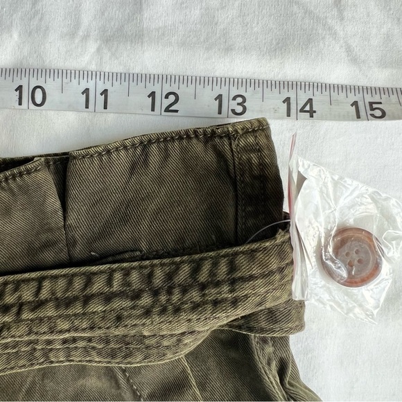 Maurices high waisted paper bag tencel pants dark green. Size 4 nwt - Picture 10 of 13